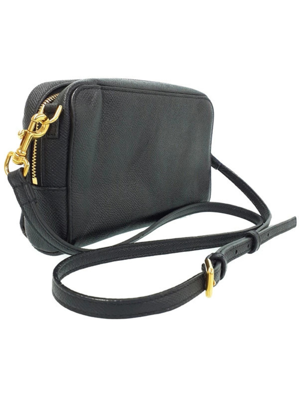 Dior Christian Bag Shoulder Double Pouch Clutch Caro Black